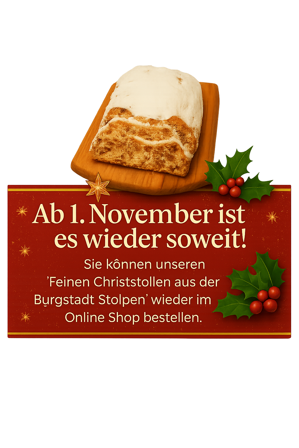 Christstollen – Jetzt bestellen